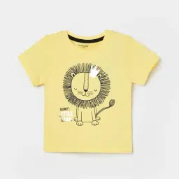 Juniors by Lifestyle Baby Boys Yellow Regular Fit T-Shirt-picture-32