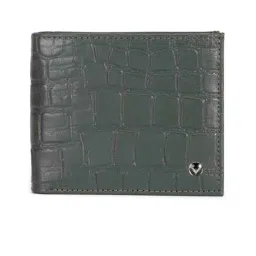 Allen Solly Dark Olive Textured Leather Bi-Fold Wallet for Men-picture-33
