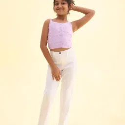 Go Colors! Kids White Cotton Slim Fit Jeggings-image-61