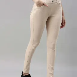 Go Colors! Beige Mid Rise Jeggings image 4