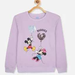 Kidsville Girls Purple Printed Sweatshirt-picture-46
