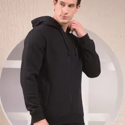 Crimsoune Club Black Regular Fit Hooded Sweatshirt-image-37