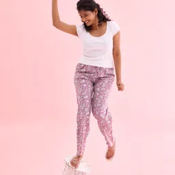 Go Colors! Purple Printed Lounge Pants image 4