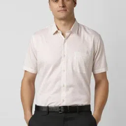 Peter England Beige Regular Fit Printed Shirt-image-74