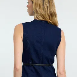 Trendyol Pure Cotton V Neck Sleeveless Waistcoat image 3