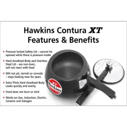 Hawkins Contura XT Black 2 L Pressure Cooker - Set of 1 image 3