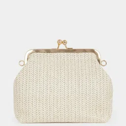 Styli White Textured Clutch image 4