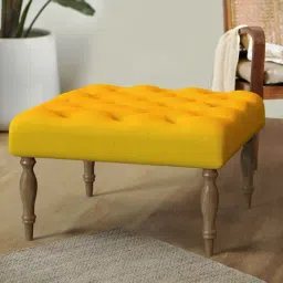 Chumbak Sahara Mustard Sheesham Wood English Ottoman-picture-10