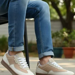 THE WHITE POLE Men Colourblocked Round Toe Sneakers-picture-52