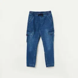 Fame Forever by Lifestyle Boys Blue Cotton Slim Fit Jeans-picture-10