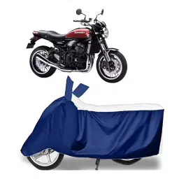 Auto Pearl Two Wheeler Cover for Kawasaki Z900RS - White, Blue-picture-41