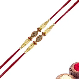 MEIRA JEWELLERY 2-Pcs Rakhi With Greeting Card & Roli Chawal-picture-23
