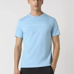 Van Heusen Blue Cotton Slim Fit T-Shirt-picture-24
