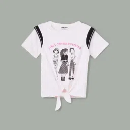 Fame Forever by Lifestyle Kids White Printed Regular Fit T-Shirt-picture-31