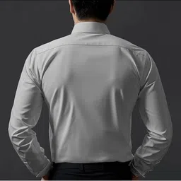 Deelmo Men Solid Spread Collar Satin Casual Shirt image 3