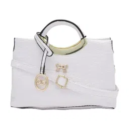glo by globus Globus Women White Solid Vegan Leather Handheld Bag-picture-14