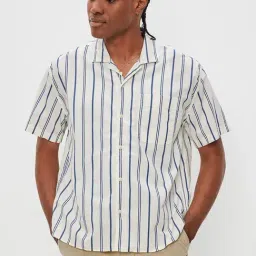 American Eagle Outfitters White Regular Fit Striped Shirt-picture-18