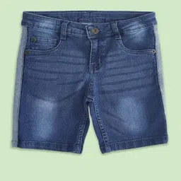 Pantaloons Baby Boys Blue Regular Fit Shorts-image-0