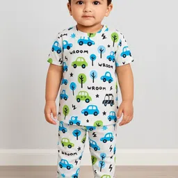 ALANTA Unisex Kids Printed T-shirt with Pyjamas-picture-19