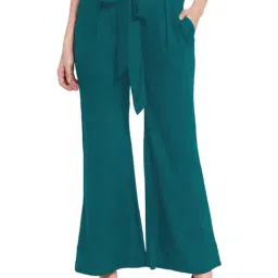 PATRORNA Teal Mid Rise Relaxed Fit Trousers-picture-25