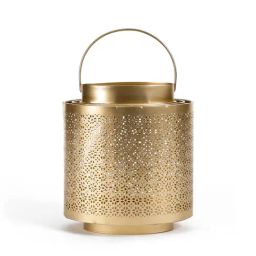 Home4U Reveler Etched Gold Mild Steel Lantern-picture-25