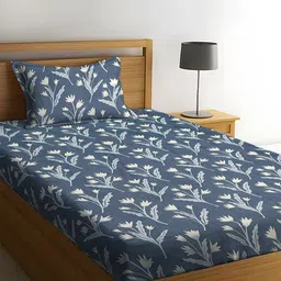 WEAVE AND DECOR Blue Leaf Microfiber 300TC Fitted Single Bedsheet Set-1.93mx91.44cm-image-68