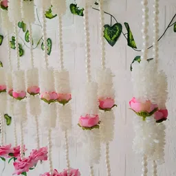 Sellplus 6-Pcs White & Pink Garland Toran Hangings-picture-25