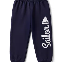Tango Knit Full Length Fleece Pant With Sailor Print - Navy Blue-picture-25