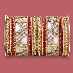 leshya Set Of 2 Artificial Stone Studded Bangles-picture-19