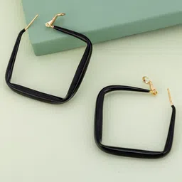 Kushal's Fashion Jewellery Gold-Plated Spherical Hoop Earrings-picture-23