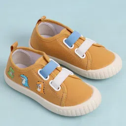 Cute Walk by Babyhug Slip On Casual Shoes With Dino Print - Yellow image 2