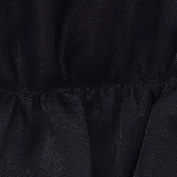 Taffykids Organza Woven Sleeveless Ruffle Detailed Crop Top - Black image 4