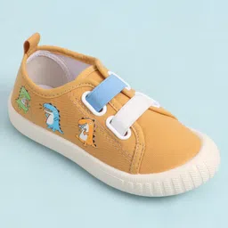 Cute Walk by Babyhug Slip On Casual Shoes With Dino Print - Yellow image 3