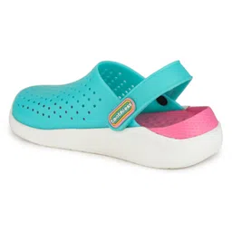 Toothless Back Strap Closure Solid Colour Clogs - Sea Green image 5