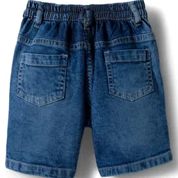 Babyhug Cotton Woven Half Sleeves Shirt & Denim Shorts Set with Sea Life Print - Blue & White image 5