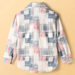 Dapper Dudes Full Sleeves Abstract Printed Shirt & Tee Set - Grey image 5