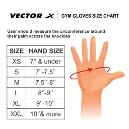 Vector X Vx-450 Unisex Gym Gloves for Training and Workout Blue image 3