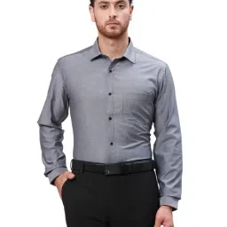 Park Avenue Black Cotton Slim Fit Shirt-picture-32