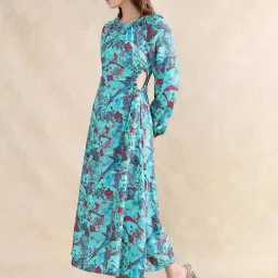 RAREISM Multi Viscose Printed Long Sleeves Dress image 4