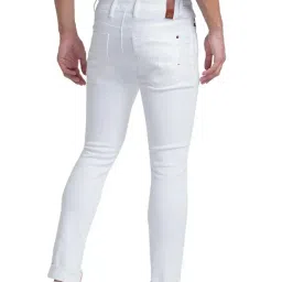 Raymond White Slim Fit Lightly Washed Jeans image 2