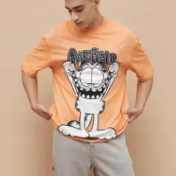 Fame Forever By Lifestyle Orange Cotton Oversized Printed T-Shirts-picture-16