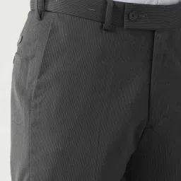 Arrow Blue Slim Fit Self Pattern Trousers image 4