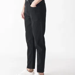 Rare Rabbit Black Comfort Fit Solid Jeans image 4