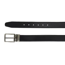 TOMMY HILFIGER Navy Leather Reversible Belt For Men image 4