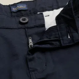 Allen Solly Boys Navy Cotton Slim Fit Trousers image 4