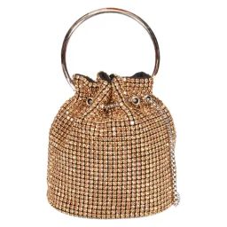 SASSORA RIM Gold Leather Embellished Handbag-picture-15