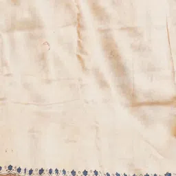 Unnati Silks Cream Printed Saree With Unstitched Blouse image 4