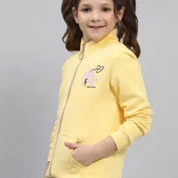 Monte Carlo Yellow Cotton Blend Regular Printed Sweatshirt image 3