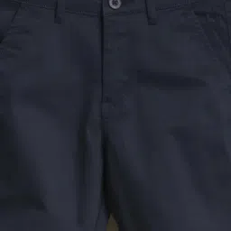 Allen Solly Boys Navy Cotton Slim Fit Trousers image 3