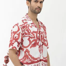 Rare Rabbit Red Boxy Fit Stripes Shirt image 4